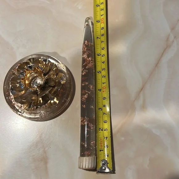 Vintage lucite Candle With Holder - Picture 11 of 12